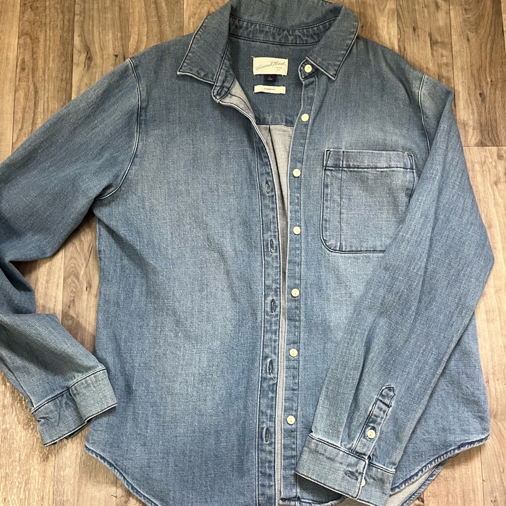 Denim Button-Up Shirt